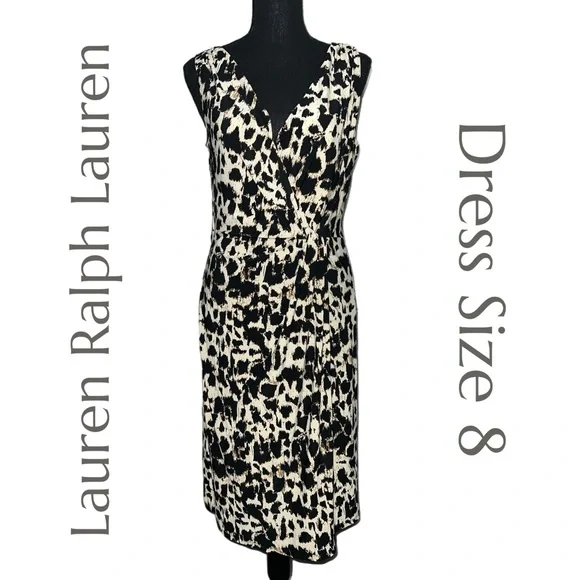 Lauren Ralph Lauren - Animal Print Dress - Size 8 - Picture 2 of 9